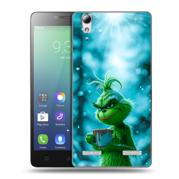 Силиконовый чехол на Lenovo A6010 с принтом Новый год гринч Силиконовый чехол на Lenovo A6010 с принтом Новый год гринч