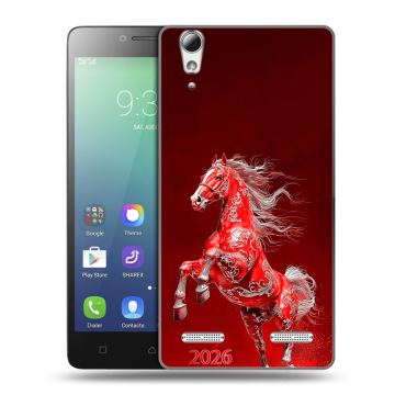 Силиконовый чехол на Lenovo A6010 с принтом Новый год Силиконовый чехол на Lenovo A6010 с принтом Новый год