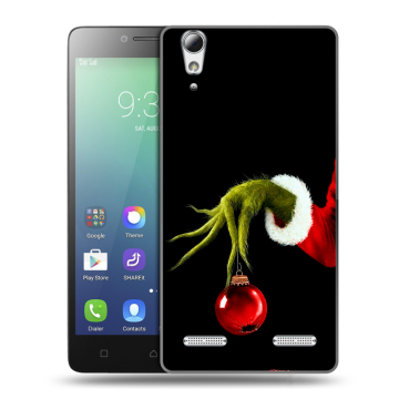 Силиконовый чехол на Lenovo A6010 с принтом Новый год Гринч Силиконовый чехол на Lenovo A6010 с принтом Новый год Гринч