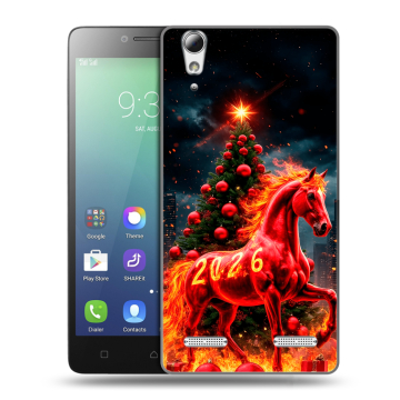 Силиконовый чехол на Lenovo A6010 с принтом Новый год Силиконовый чехол на Lenovo A6010 с принтом Новый год