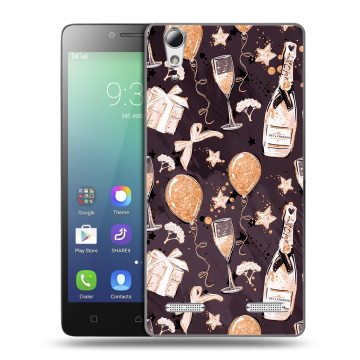Силиконовый чехол на Lenovo A6010 с принтом Новый год Силиконовый чехол на Lenovo A6010 с принтом Новый год
