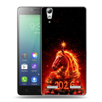 Силиконовый чехол на Lenovo A6010 с принтом Новый год Силиконовый чехол на Lenovo A6010 с принтом Новый год