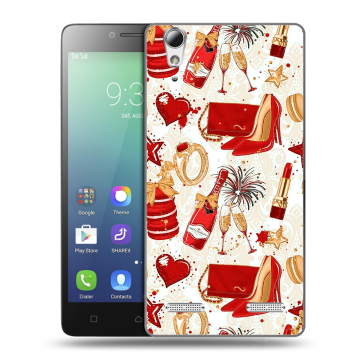 Силиконовый чехол на Lenovo A6010 с принтом Новый год Силиконовый чехол на Lenovo A6010 с принтом Новый год