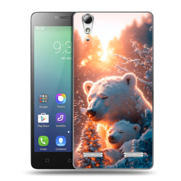 Силиконовый чехол на Lenovo A6010 с принтом Новый год Силиконовый чехол на Lenovo A6010 с принтом Новый год