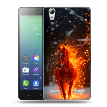 Силиконовый чехол на Lenovo A6010 с принтом Новый год Силиконовый чехол на Lenovo A6010 с принтом Новый год