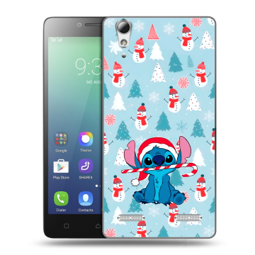 Силиконовый чехол на Lenovo A6010 с принтом Стич Новый год Силиконовый чехол на Lenovo A6010 с принтом Стич Новый год