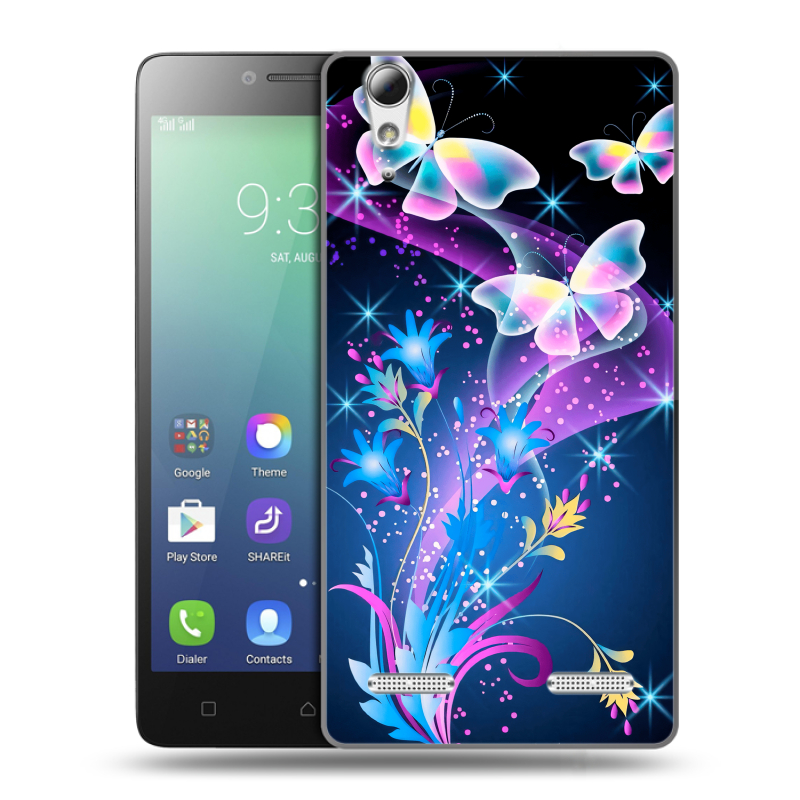 Силиконовый чехол на Lenovo A6010 с принтом Бабочки Силиконовый чехол на Lenovo A6010 с принтом Бабочки