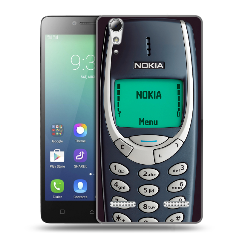 Силиконовый чехол на Lenovo A6010 с принтом Старый телефон Силиконовый чехол на Lenovo A6010 с принтом Старый телефон
