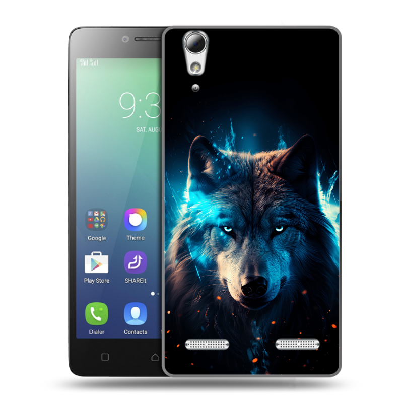 Силиконовый чехол на Lenovo A6010 с принтом Волк ночной Силиконовый чехол на Lenovo A6010 с принтом Волк ночной