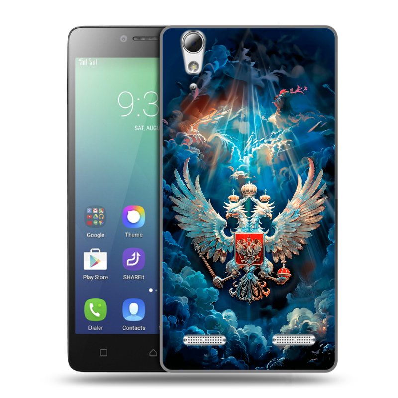 Силиконовый чехол на Lenovo A6010 с принтом Герб флаг России Силиконовый чехол на Lenovo A6010 с принтом Герб флаг России