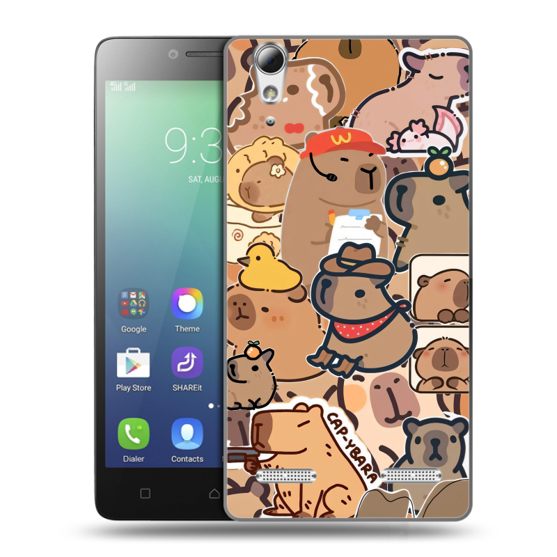 Силиконовый чехол на Lenovo A6010 с принтом капибара Силиконовый чехол на Lenovo A6010 с принтом капибара