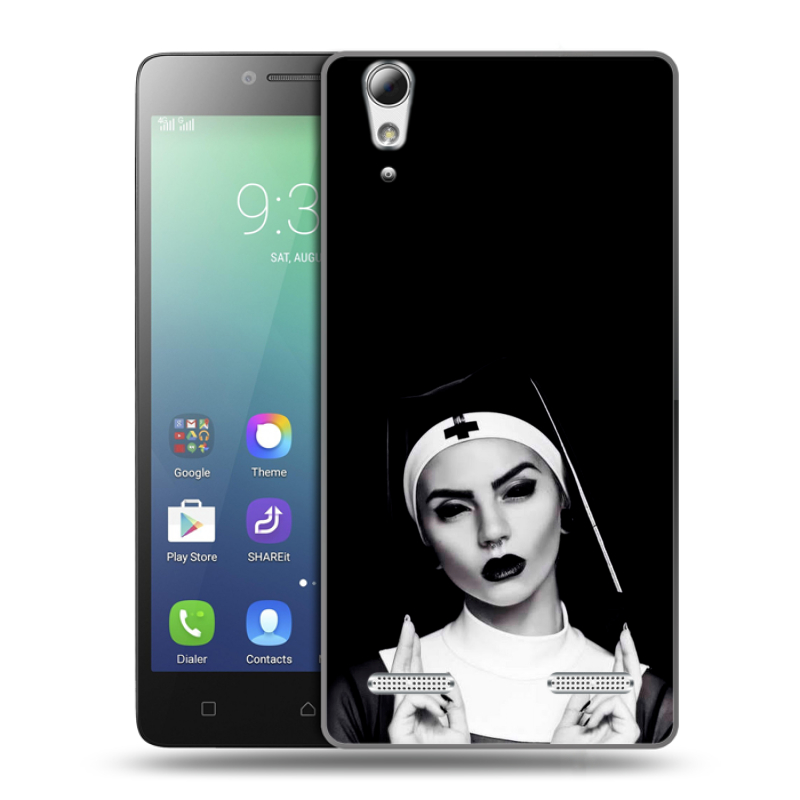 Силиконовый чехол на Lenovo A6010 с принтом монашка Силиконовый чехол на Lenovo A6010 с принтом монашка