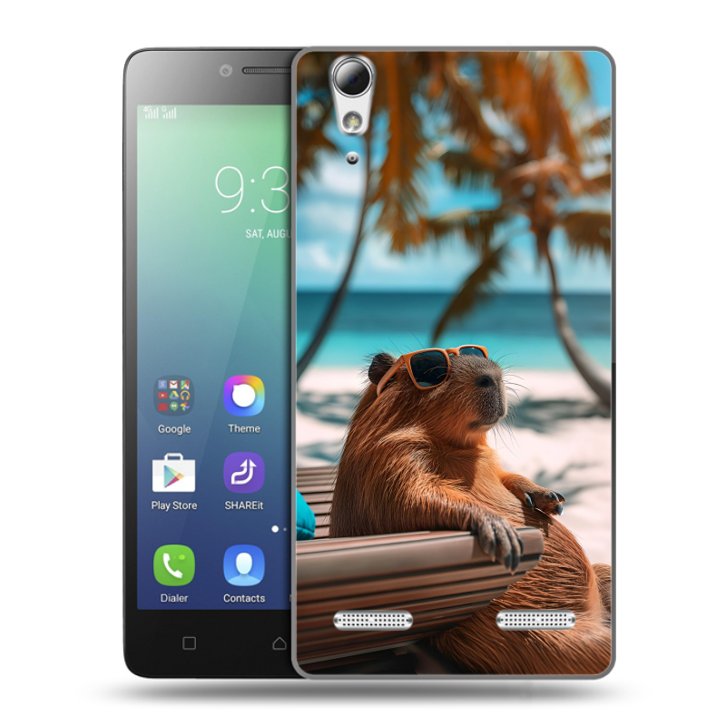 Силиконовый чехол на Lenovo A6010 с принтом Капибара Силиконовый чехол на Lenovo A6010 с принтом Капибара