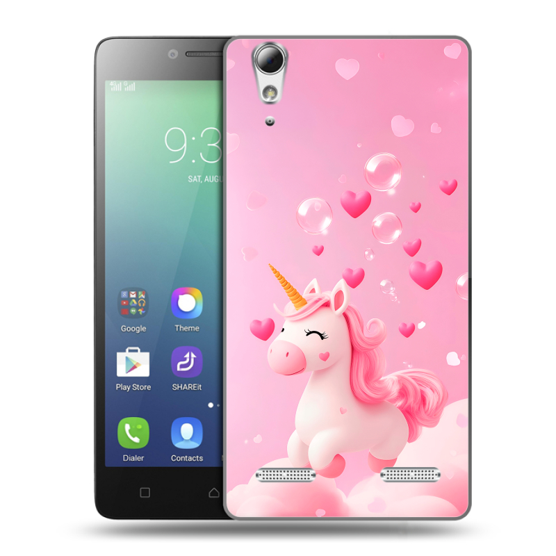Силиконовый чехол на Lenovo A6010 с принтом Единорог Силиконовый чехол на Lenovo A6010 с принтом Единорог