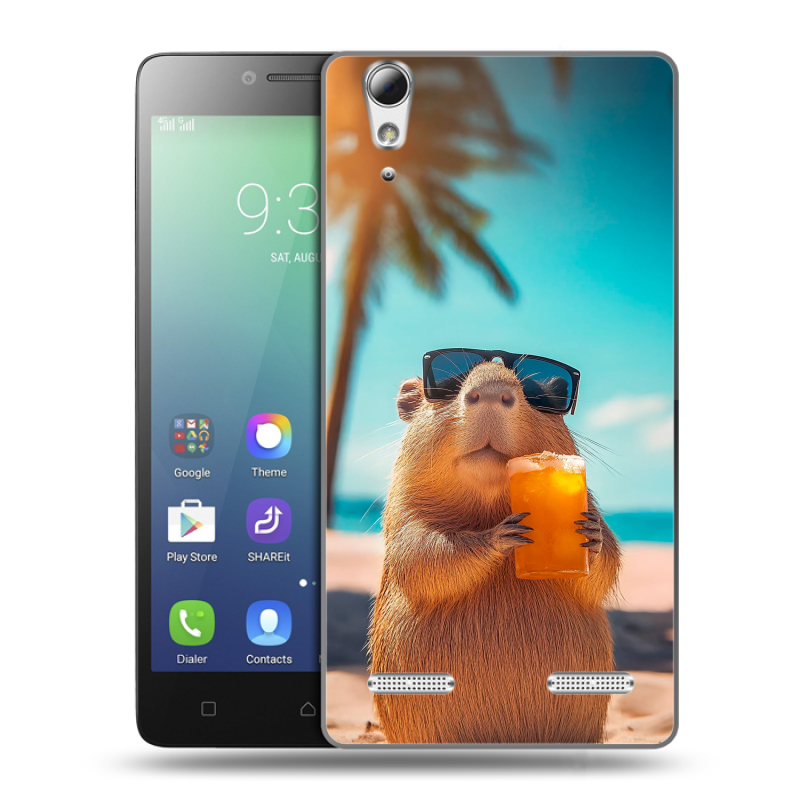 Силиконовый чехол на Lenovo A6010 с принтом Капибара Силиконовый чехол на Lenovo A6010 с принтом Капибара