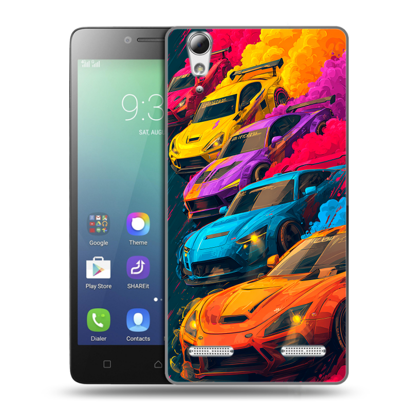 Силиконовый чехол на Lenovo A6010 с принтом Тачки Силиконовый чехол на Lenovo A6010 с принтом Тачки