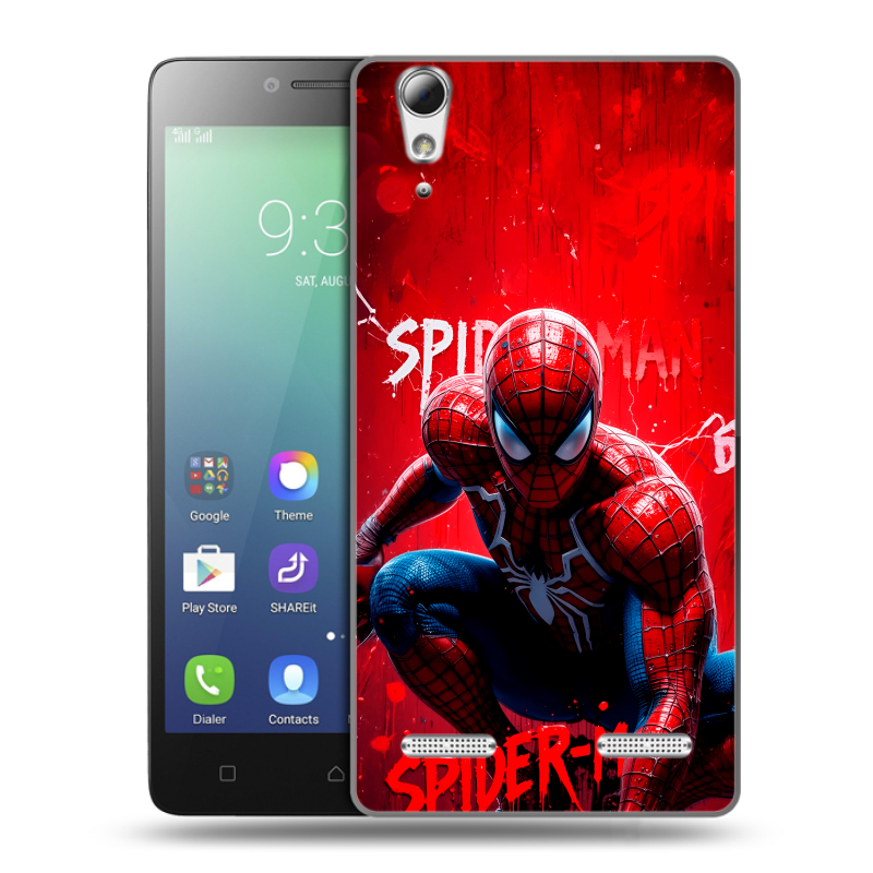 Силиконовый чехол на Lenovo A6010 с принтом Spiderman Человек паук Силиконовый чехол на Lenovo A6010 с принтом Spiderman Человек паук