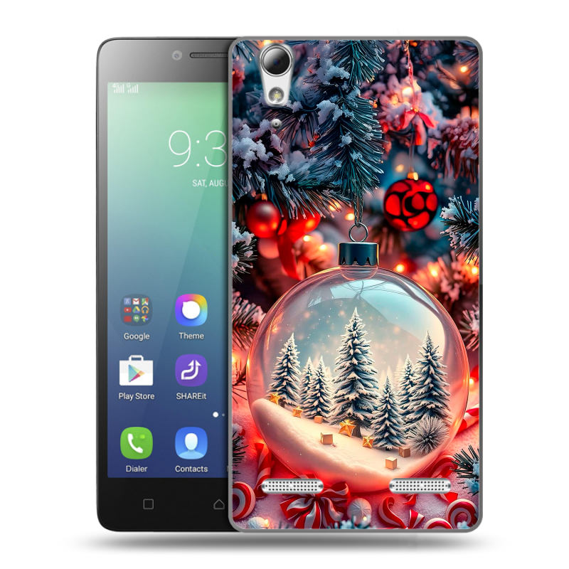 Силиконовый чехол на Lenovo A6010 с принтом Новый год Силиконовый чехол на Lenovo A6010 с принтом Новый год