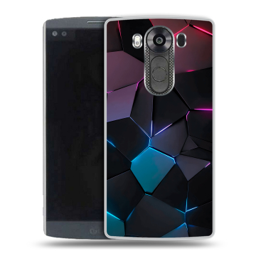Силиконовый чехол на LG V10 с принтом Геометрия неона Силиконовый чехол на LG V10 с принтом Геометрия неона