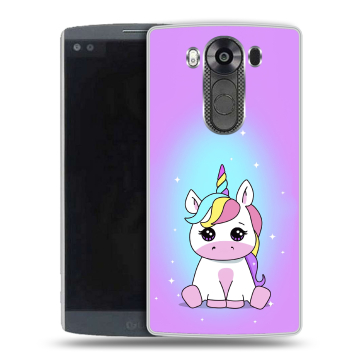 Силиконовый чехол на LG V10 с принтом Единорог Силиконовый чехол на LG V10 с принтом Единорог