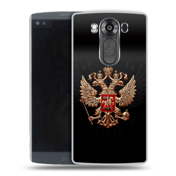 Силиконовый чехол на LG V10 с принтом Герб России Силиконовый чехол на LG V10 с принтом Герб России