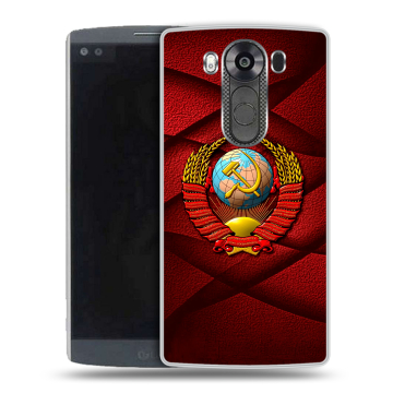 Силиконовый чехол на LG V10 с принтом Герб СССР Силиконовый чехол на LG V10 с принтом Герб СССР