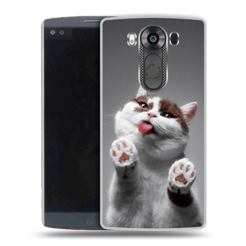 Силиконовый чехол на LG V10 с принтом Коты Силиконовый чехол на LG V10 с принтом Коты