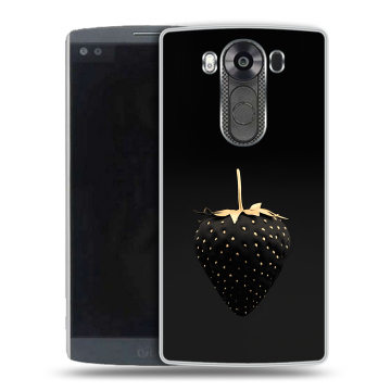 Силиконовый чехол на LG V10 с принтом Черная клубника Силиконовый чехол на LG V10 с принтом Черная клубника