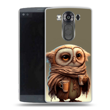 Силиконовый чехол на LG V10 с принтом Сова Силиконовый чехол на LG V10 с принтом Сова