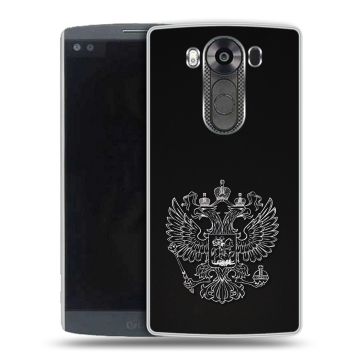 Силиконовый чехол на LG V10 с принтом Герб России Силиконовый чехол на LG V10 с принтом Герб России