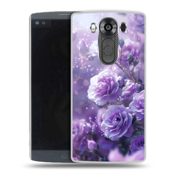 Силиконовый чехол на LG V10 с принтом Розы цветы Силиконовый чехол на LG V10 с принтом Розы цветы