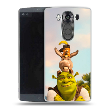 Силиконовый чехол на LG V10 с принтом Шрек Shrek Силиконовый чехол на LG V10 с принтом Шрек Shrek