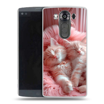 Силиконовый чехол на LG V10 с принтом котята котики Силиконовый чехол на LG V10 с принтом котята котики