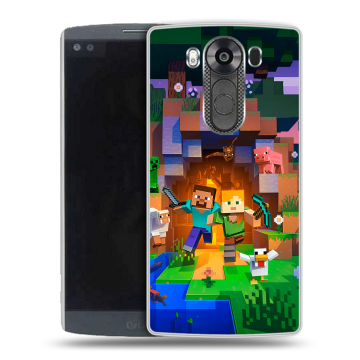 Силиконовый чехол на LG V10 с принтом Майнкрафт Minecraft Силиконовый чехол на LG V10 с принтом Майнкрафт Minecraft