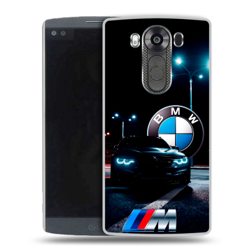 Силиконовый чехол на LG V10 с принтом БМВ BMW Силиконовый чехол на LG V10 с принтом БМВ BMW