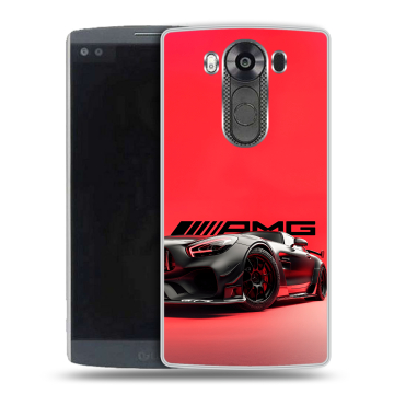 Силиконовый чехол на LG V10 с принтом Мерседес Mercedes AMG Силиконовый чехол на LG V10 с принтом Мерседес Mercedes AMG
