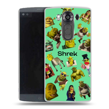 Силиконовый чехол на LG V10 с принтом Шрек Shrek Силиконовый чехол на LG V10 с принтом Шрек Shrek