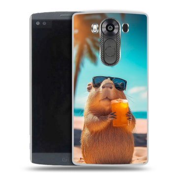 Силиконовый чехол на LG V10 с принтом Капибара Силиконовый чехол на LG V10 с принтом Капибара