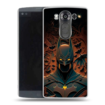 Силиконовый чехол на LG V10 с принтом Batman Бэтмен Силиконовый чехол на LG V10 с принтом Batman Бэтмен
