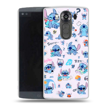 Силиконовый чехол на LG V10 с принтом Лило и Стич Силиконовый чехол на LG V10 с принтом Лило и Стич