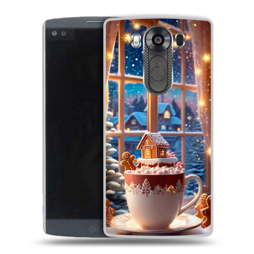 Силиконовый чехол на LG V10 с принтом Новый год Силиконовый чехол на LG V10 с принтом Новый год