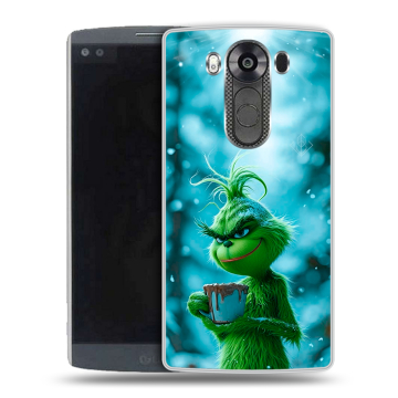 Силиконовый чехол на LG V10 с принтом Новый год гринч Силиконовый чехол на LG V10 с принтом Новый год гринч
