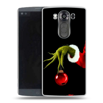 Силиконовый чехол на LG V10 с принтом Новый год Гринч Силиконовый чехол на LG V10 с принтом Новый год Гринч