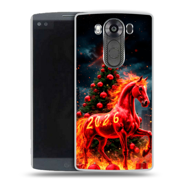 Силиконовый чехол на LG V10 с принтом Новый год Силиконовый чехол на LG V10 с принтом Новый год