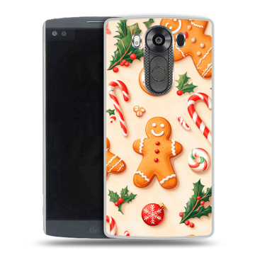 Силиконовый чехол на LG V10 с принтом Новый год Силиконовый чехол на LG V10 с принтом Новый год