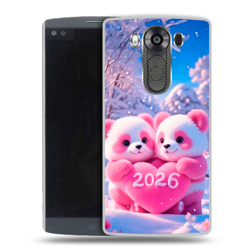 Силиконовый чехол на LG V10 с принтом Новый год Силиконовый чехол на LG V10 с принтом Новый год