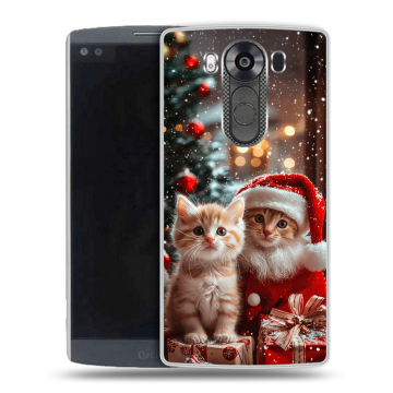 Силиконовый чехол на LG V10 с принтом Новый год Силиконовый чехол на LG V10 с принтом Новый год