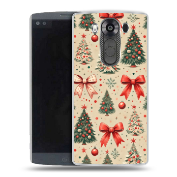 Силиконовый чехол на LG V10 с принтом Новый год Силиконовый чехол на LG V10 с принтом Новый год