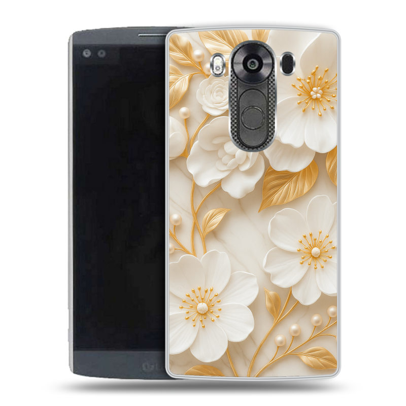 Пластиковый чехол на LG V10 с принтом Цветы Пластиковый чехол на LG V10 с принтом Цветы
