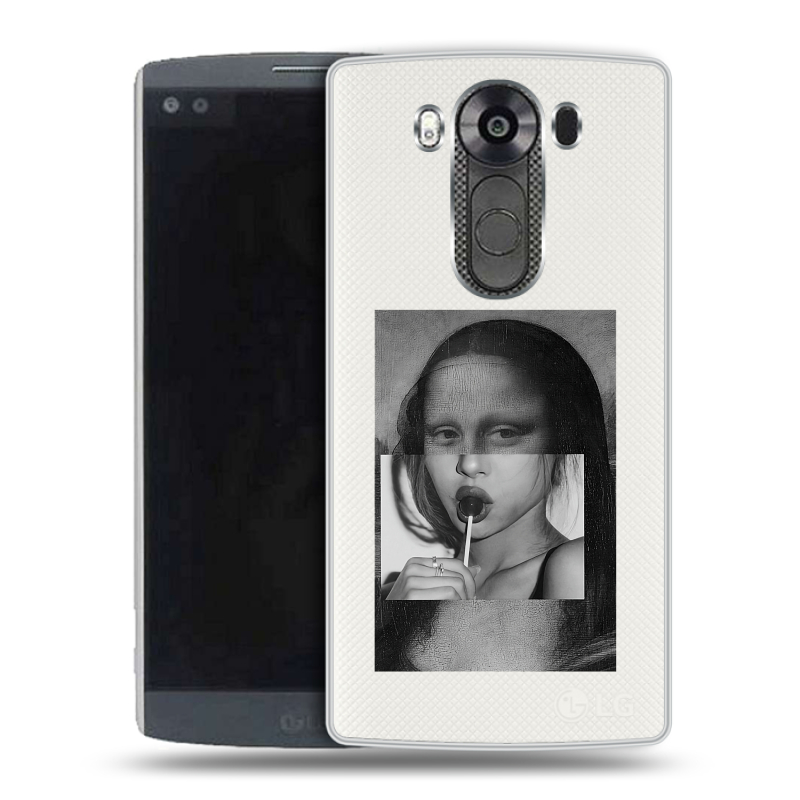 Силиконовый чехол на LG V10 с принтом Мона Лиза Силиконовый чехол на LG V10 с принтом Мона Лиза